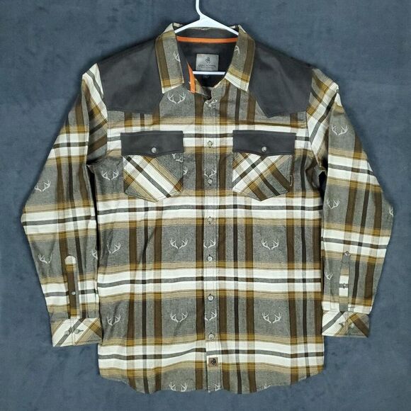 Legendary Whitetails Rancher Shirt Men Sz XLT Long Sleeve Button Up Deer Antlers - Picture 1 of 16